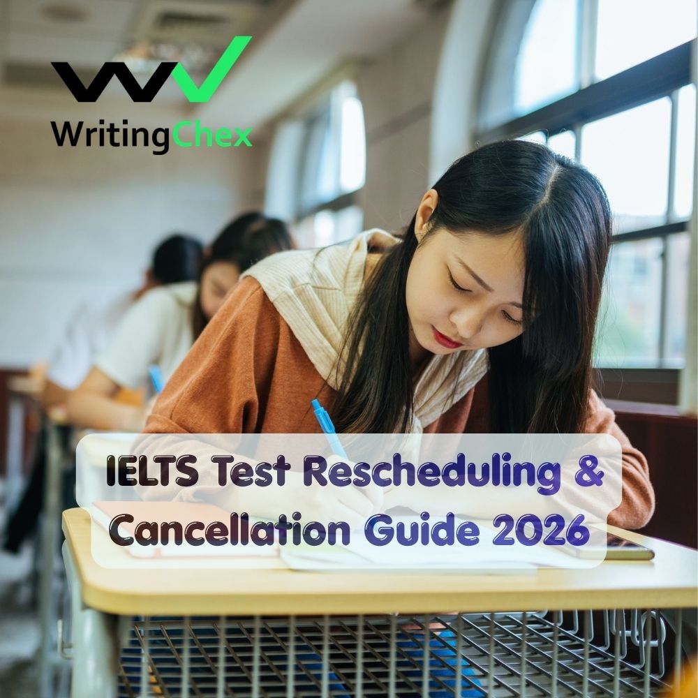 A girl taking an IELTS exam in IELTS center